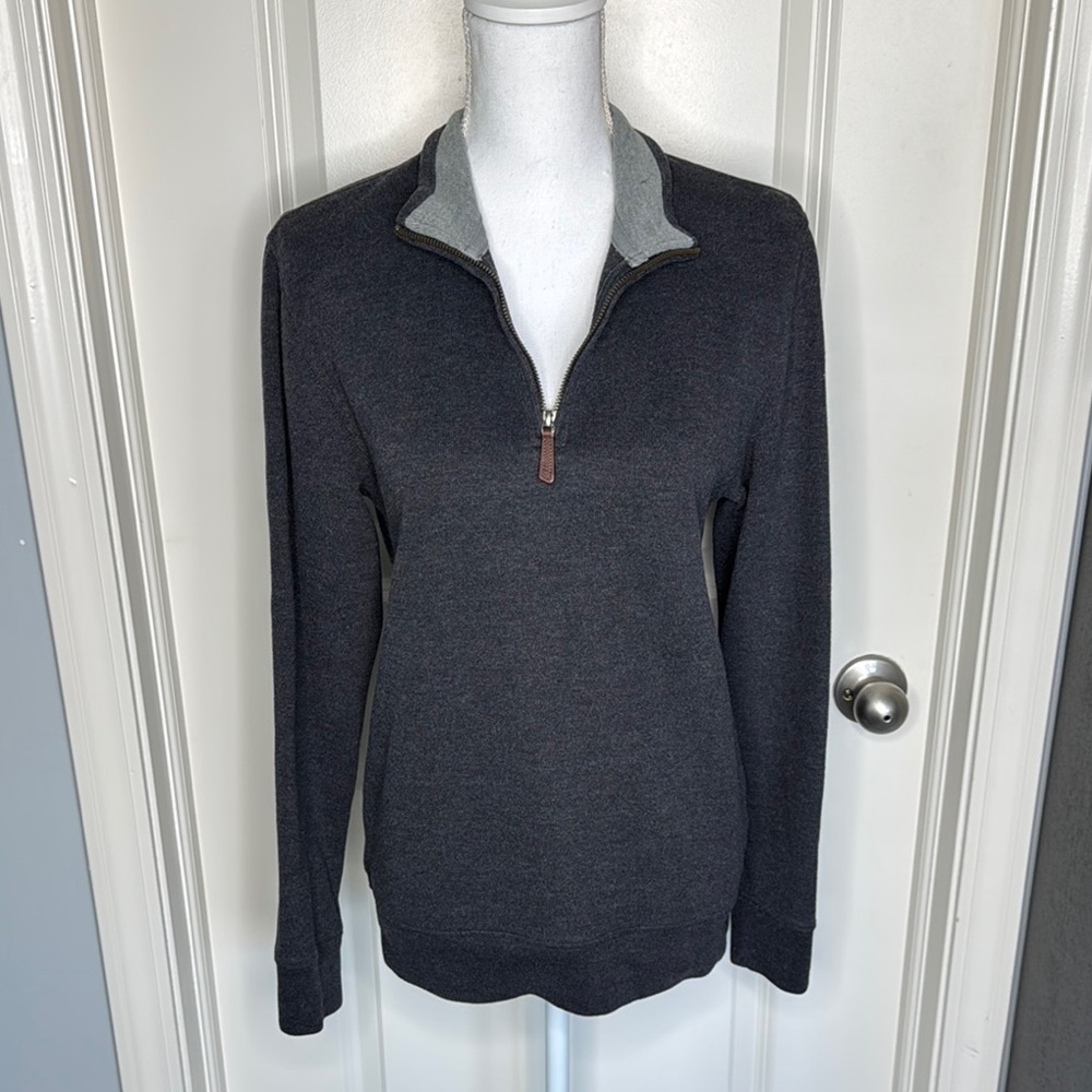 Lands’ End mens Quarter-Zip Pullover size small
